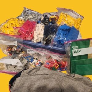 Assorted LEGO Bricks and Baseplates